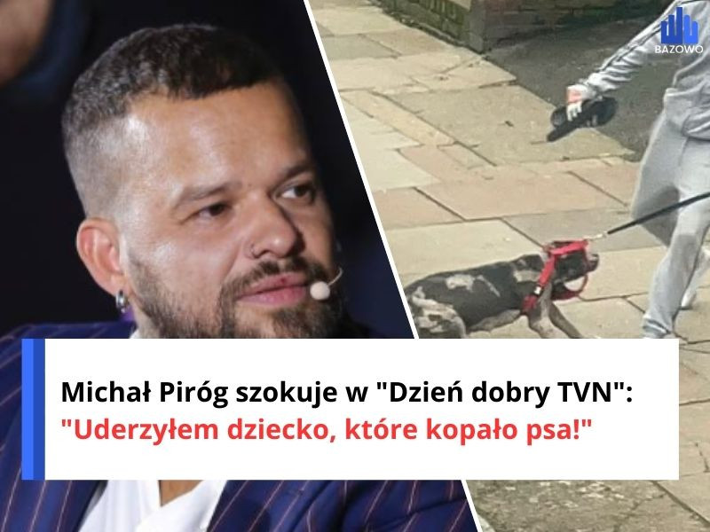Michał Piróg szokuje w "Dzień dobry TVN": "Uderzyłem dziecko, które kopało psa!"